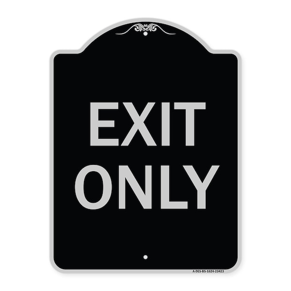 Signmission Parking Lot Exit Only Heavy-Gauge Aluminum Architectural Sign, 18" L, 24" H, BS-1824-23423 A-DES-BS-1824-23423 - main
